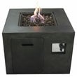 Living Source International Concrete Propane/Natural Gas Fire Pit in Charcoal