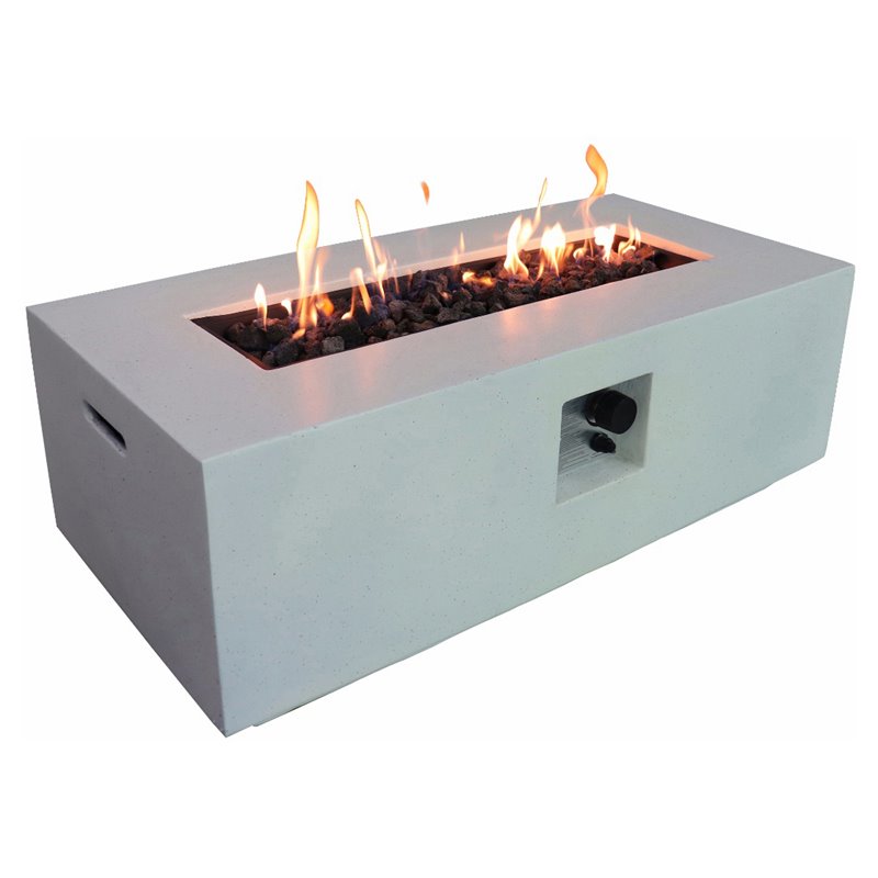 white propane fire pit