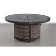 Living Source International Modern Aluminum/Wicker Propane Fire Pit Table - Gray