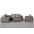 Living Source International 9-Piece Wicker / Rattan Sectional Set in Gray