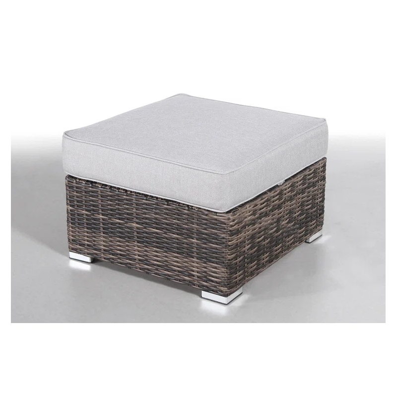 Living Source International 9-Piece Wicker / Rattan Sectional Set in Espresso