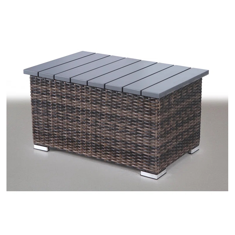 Living Source International 9-Piece Wicker / Rattan Sectional Set in Espresso