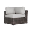 Living Source International 9-Piece Wicker / Rattan Sectional Set in Espresso