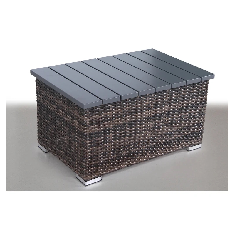 Living Source International 9-Piece Wicker / Rattan Sectional Set in Espresso