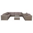 Living Source International 11-Piece Wicker / Rattan Sectional Set in Brown