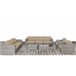 Living Source International 10-Piece Wicker Sectional Set w/Cushions in Beige