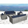 Living Source International 10-Piece Set with Cushions in Navy Blue