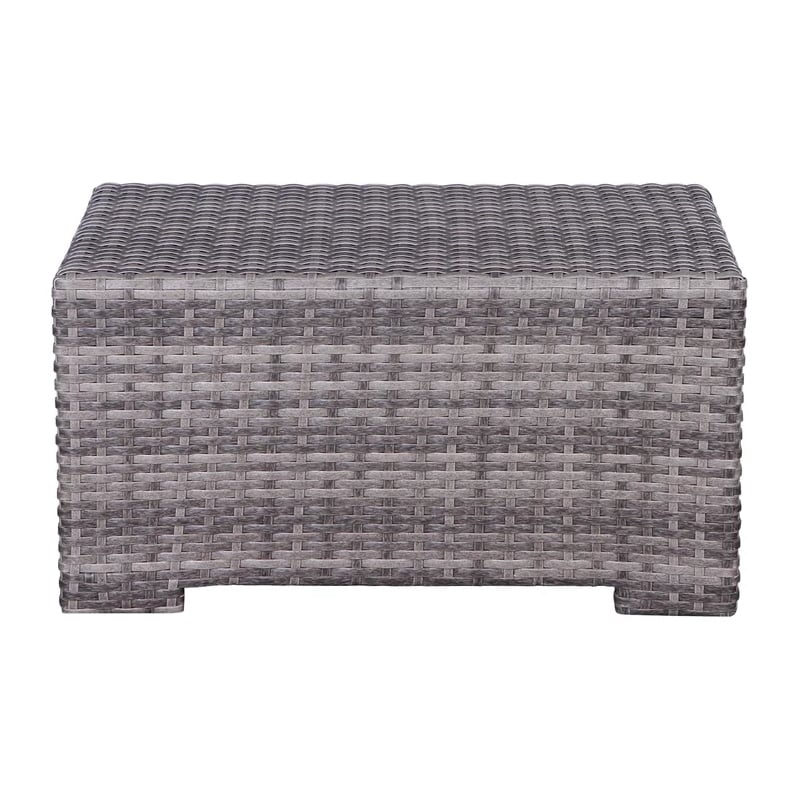 Living Source Intl 7-piece Wicker / Rattan Sectional Set w/Cushions in Gray