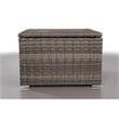 Living Source 9-Piece Wicker / Rattan Sectional Set w/Cup Holder Table in Gray