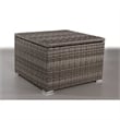 Living Source 9-Piece Wicker / Rattan Sectional Set w/Cup Holder Table in Gray
