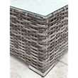 Living Source 9-Piece Wicker / Rattan Sectional Set w/Cup Holder Table in Gray