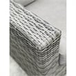Living Source 9-Piece Wicker / Rattan Sectional Set w/Cup Holder Table in Gray