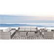 Living Source International 6-Piece Wicker Sectional Set with Cushion - Gray