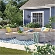 Living Source International 11-Piece Wicker / Rattan Sectional Set in Beige