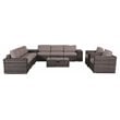 Living Source International 12-Piece Wicker / Rattan Sectional Set in Espresso