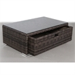 Living Source International 12PC Wicker / Rattan Sectional Set in Espresso/Beige