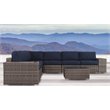 Living Source International 10-Piece Sectional Set with Cushions in Navy Blue