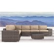 Living Source International 10-Piece Wicker Sectional Set with Cushion - Beige