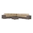Living Source International 10-Piece Wicker Sectional Set with Cushion - Beige