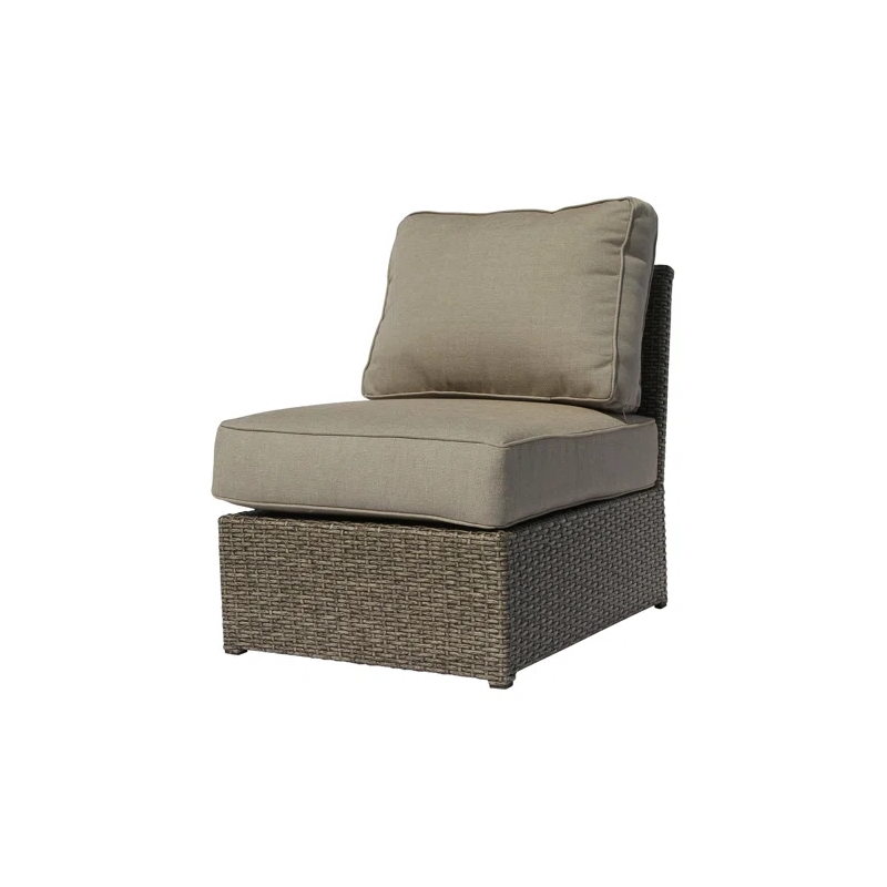 Living Source Intl 10-Piece Wicker / Rattan Sectional Set w/Cup Table in Gray