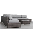Living Source International 10-Piece Wicker / Rattan Sectional Set in Espresso