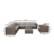 Living Source International 10-Piece Sectional Set with Cushions in Gray