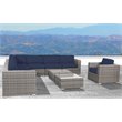 Living Source International 10-Piece Wicker Sectional Set w/Cushions in Navy