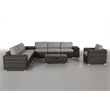 Living Source International 11-Piece Sectional Set with Cushions in Espresso