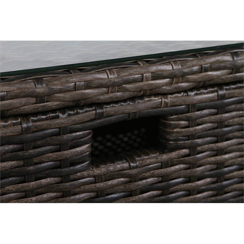 Living Source International 11-Piece Sectional Set with Cushions in Espresso