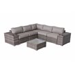Living Source International 8-Piece Wicker / Rattan Sectional Set in Gray/Taupe