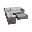 Living Source International 8-Piece Sectional Set with  Cushions - Gray