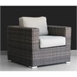 Living Source 7-Piece Wicker / Rattan Sectional Set w/ Cushion in Espresso