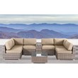 Living Source International 8-Piece Sectional Set w/Cushions in Beige
