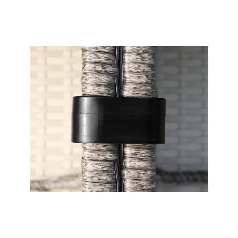 Living Source International 7-Piece Wicker / Rattan Sectional Set in Beige