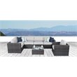Living Source International 7-piece Wicker Outdoor Furniture Set in Espresso