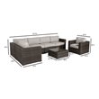 Living Source International 7-piece Wicker Outdoor Furniture Set in Espresso