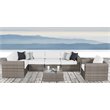 Living Source International 7-Piece Rattan Sectional Set in Canvas/Gray