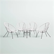 Living Source International 5-Piece Modern Metal & Wicker Outdoor Set in White