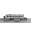 Living Source International 8-piece Rattan Sectional Set plus Cushions in Gray