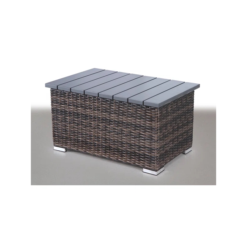 Living Source International 7-Piece Wicker / Rattan Sectional Set in Espresso