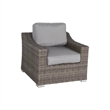Living Source International 7-Piece Wicker / Rattan Sectional Set in Gray