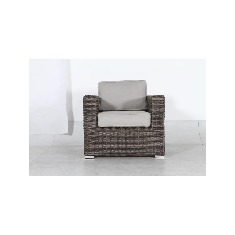 Living Source International 6-Piece Wicker / Rattan Sectional Set in Espresso