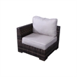 Living Source International 6-Piece Wicker / Rattan Sectional Set in Espresso
