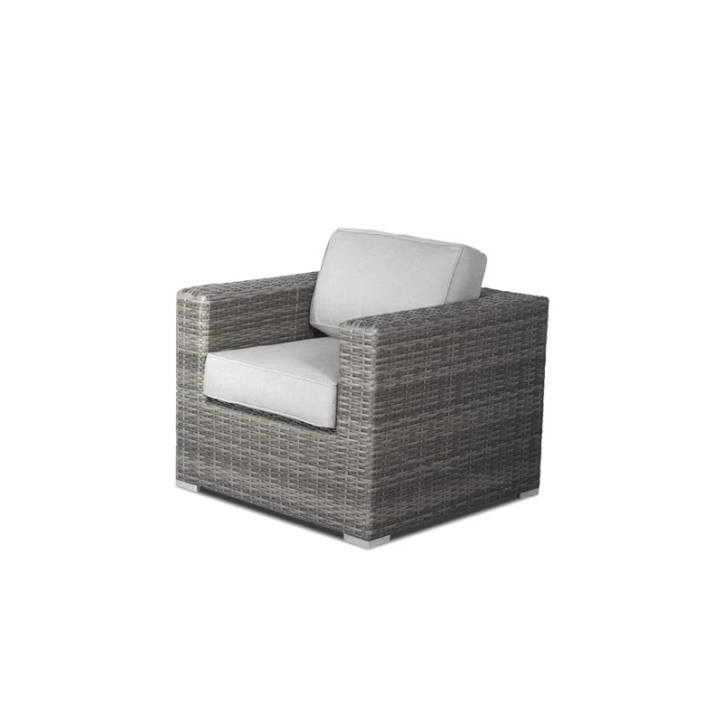 Living Source International 6-Piece Wicker / Rattan Sectional Set in Gray