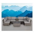 Living Source International 8-Piece Wicker / Rattan Sectional Set in Gray Finish