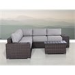 Living Source International 8-Piece Sectional Set w/ Cushions in Brown