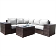 Living Source International 8-piece Sectional Set with Ultrasoft Cushions - Gray
