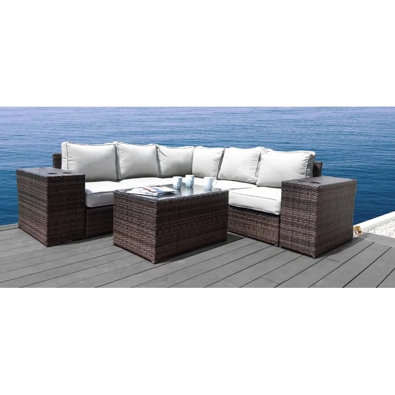 Living Source International 8-piece Sectional Set with Ultrasoft Cushions - Gray