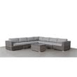 Living Source International 8-piece Sectional Set plus Plush Cushions in Gray