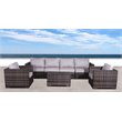 Living Source International 4-piece Sectional Set with Cushions - Espresso